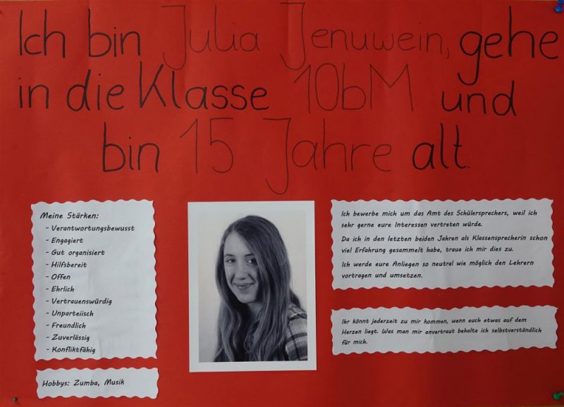 Schülersprecherwahl 201617 Grund und Mittelschule Fischach Langenneufnach